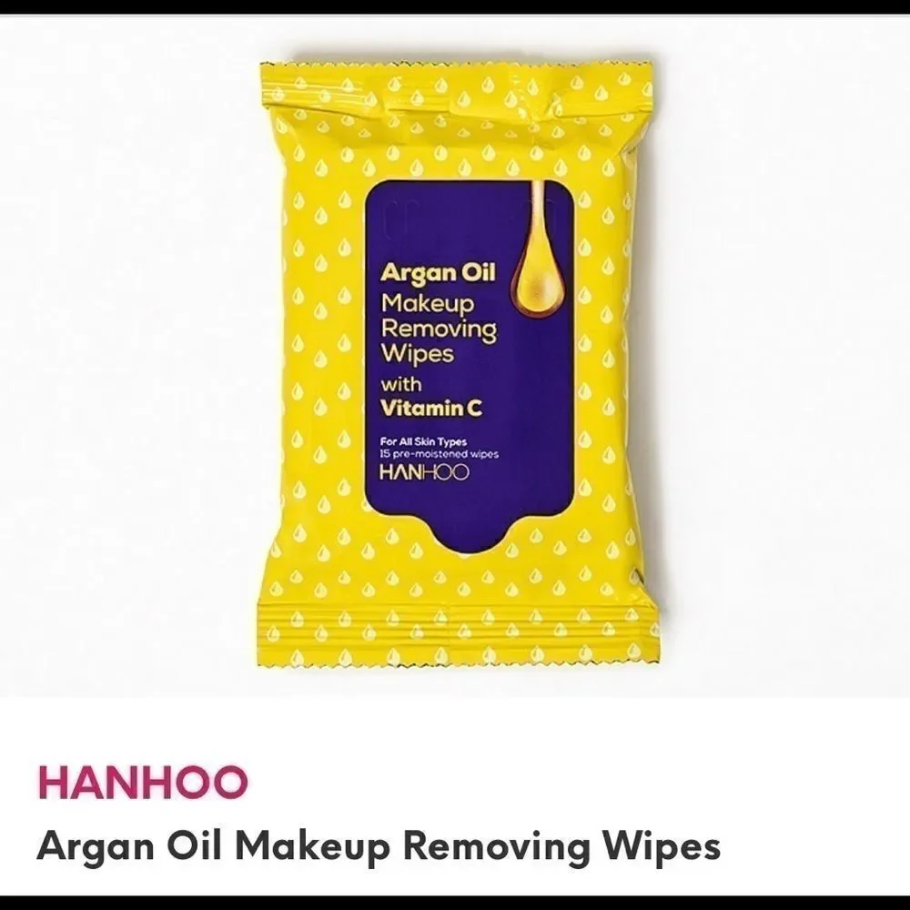 HANHOO Argan Oil Makeup Removing Wipes New Sealed